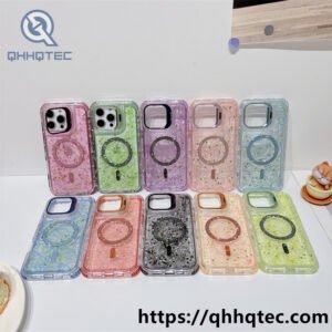 glitter leave 3 in 1 metal bracket case