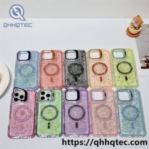 glitter leave 3 in 1 metal bracket case