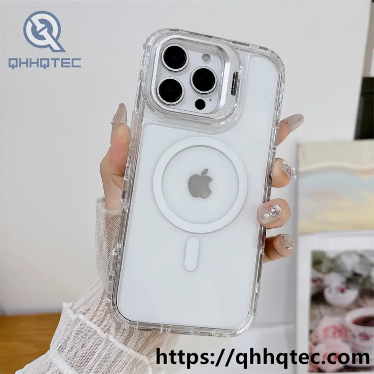 colorful stand,metal stand,3 in 1 phone case,same color magnetic ring,detachable case,dyeing colors frame,anti-fall corner