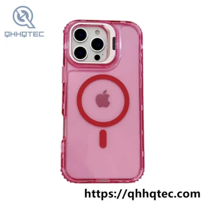 colorful stand,metal stand,3 in 1 phone case,same color magnetic ring,detachable case,dyeing colors frame,anti-fall corner