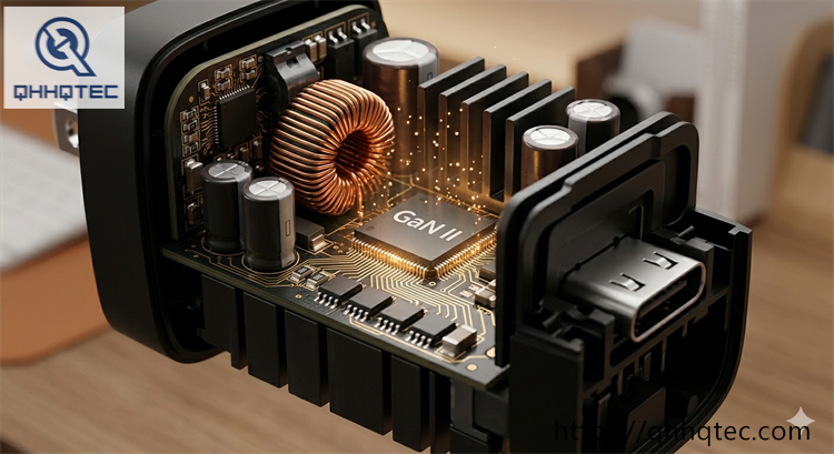 internal components of premium phone charger gan technology heat sink