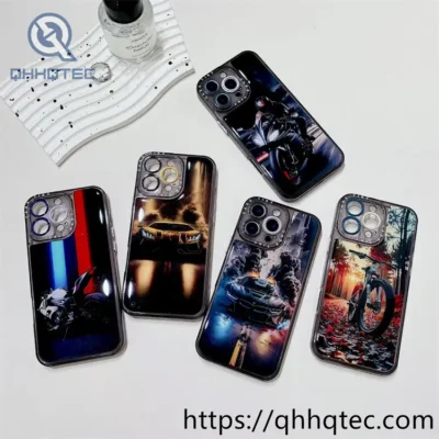 wholesale glossy printed resin phone case for iphone — motorcycle & racing design