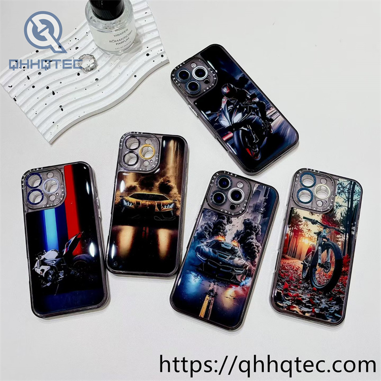 wholesale glossy printed resin phone case for iphone — motorcycle & racing design