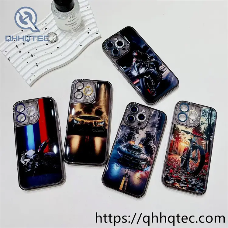 wholesale glossy printed resin phone case for iphone — motorcycle & racing design