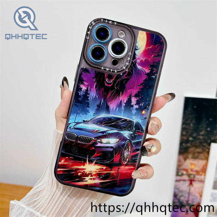 wholesale glossy printed resin phone case for iphone — motorcycle & racing design