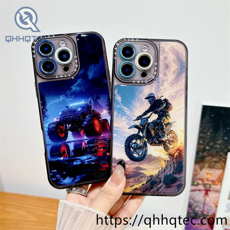 wholesale glossy printed resin phone case for iphone — motorcycle & racing design