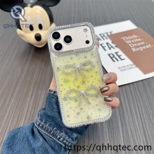 Wholesale Rhinestone Bow Case for iPhone Fundas de Moños por Mayor China