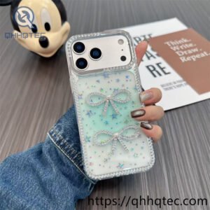Wholesale Rhinestone Bow Case for iPhone Fundas de Moños por Mayor China