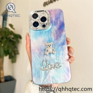 wholesale 3d bear marble case for iphone fundas de osito por mayor