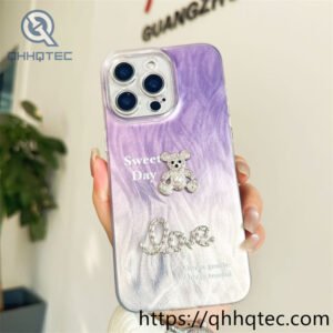 wholesale 3d bear marble case for iphone fundas de osito por mayor