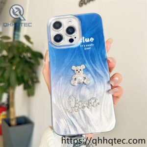 wholesale 3d bear marble case for iphone fundas de osito por mayor