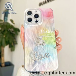 wholesale 3d bear marble case for iphone fundas de osito por mayor