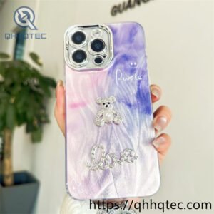 wholesale 3d bear marble case for iphone fundas de osito por mayor