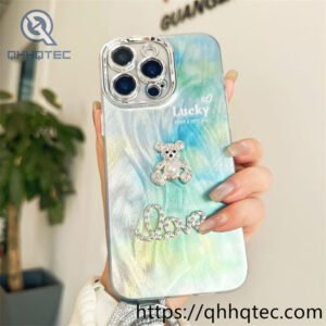 wholesale 3d bear marble case for iphone fundas de osito por mayor