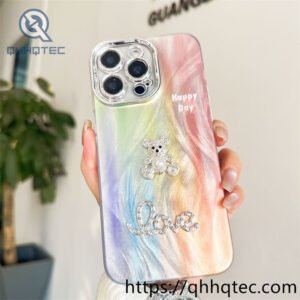 wholesale 3d bear marble case for iphone fundas de osito por mayor