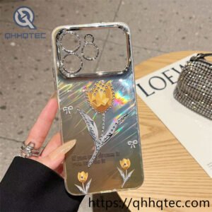 wholesale 3d crystal tulip case for iphone fundas de lujo tulipanes mayoreo