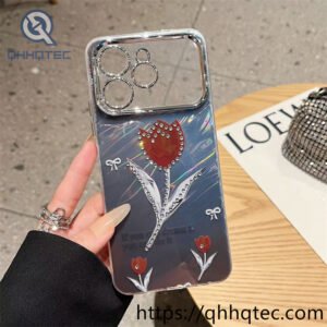 wholesale 3d crystal tulip case for iphone fundas de lujo tulipanes mayoreo