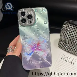 funda brillante para iPhone al por mayor,carcasa con mariposa para celular,glitter butterfly phone case wholesale,fundas para celular al por mayor,accesorios para celular mayorista