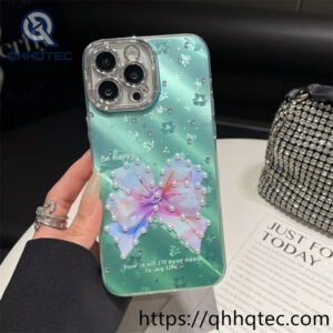 funda brillante para iPhone al por mayor,carcasa con mariposa para celular,glitter butterfly phone case wholesale,fundas para celular al por mayor,accesorios para celular mayorista