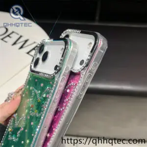wholesale glitter floral sliding case for iphone models | funda floral