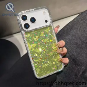 wholesale glitter floral sliding case for iphone models | funda floral