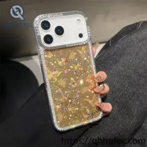 wholesale glitter floral sliding case for iphone models | funda floral