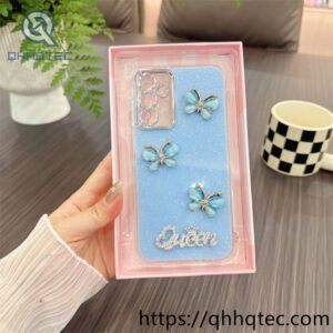 wholesale 3d butterfly glitter case for iphone models | funda brillante mayorista