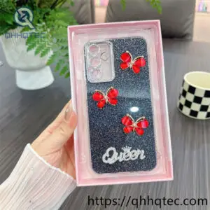 wholesale 3d butterfly glitter case for iphone models | funda brillante mayorista