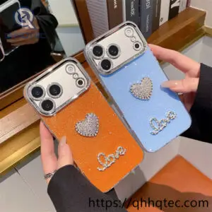 Wholesale Rhinestone Heart Love Case for iPhone Models | Funda Love Brillante