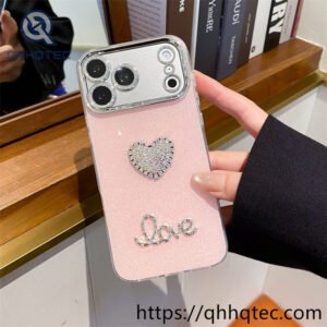 Wholesale Rhinestone Heart Love Case for iPhone Models | Funda Love Brillante