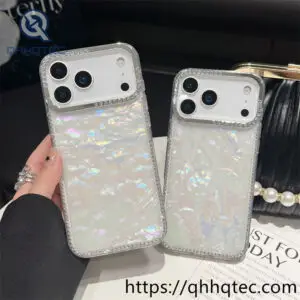 Wholesale Holographic Heart Shell Case for iPhone Models | Carcasa Brillante