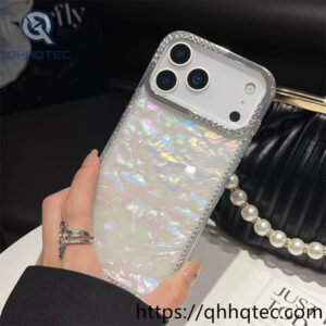 wholesale holographic heart shell case for iphone models | carcasa brillante