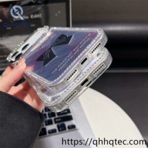 wholesale bow pattern glossy case for iphone models | funda con lazo mayorista