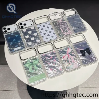 wholesale bow pattern glossy case for iphone models | funda con lazo mayorista