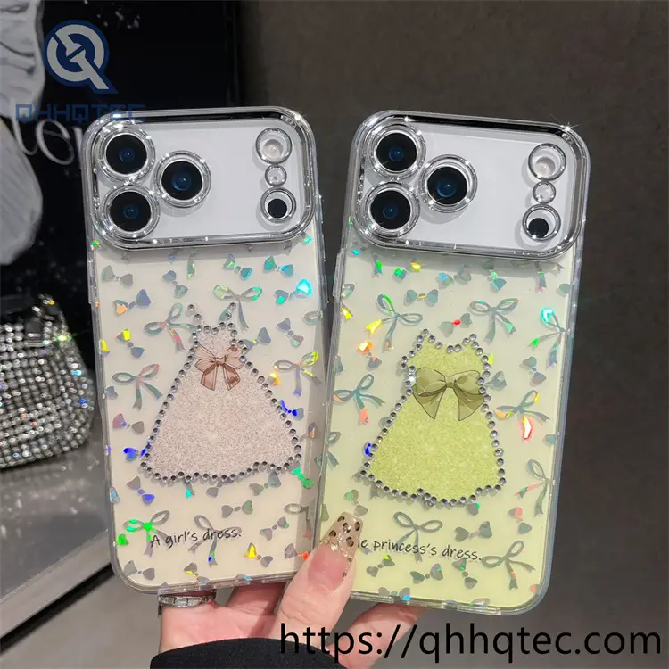 wholesale princess dress glitter case for iphone models | funda cute mayorista