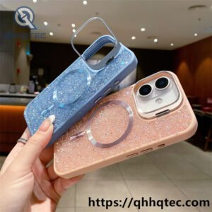 wholesale crystal glitter magnetic stand case iphone 17 18 funda soporte cristal