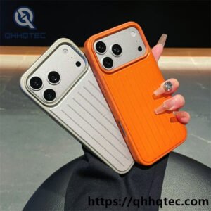 wholesale luggage texture ribbed case for iphone 17 18 funda estilo maleta antideslizante