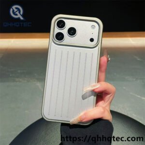 wholesale luggage texture ribbed case for iphone 17 18 funda estilo maleta antideslizante