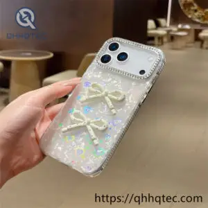 Wholesale Crystal Heart Glitter TPU Case for iPhone | Funda Corazón Brillante