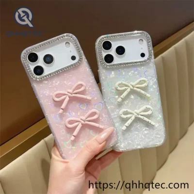 Wholesale Crystal Heart Glitter TPU Case for iPhone | Funda Corazón Brillante