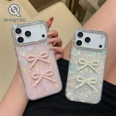 Wholesale Crystal Heart Glitter TPU Case for iPhone | Funda Corazón Brillante