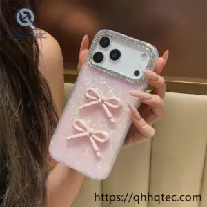 Wholesale Crystal Heart Glitter TPU Case for iPhone | Funda Corazón Brillante