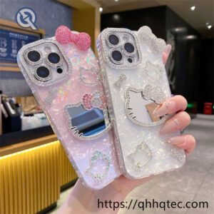 Wholesale Kitty Mirror IMD Case for iPhone 18 Pro Max | Funda con Espejo
