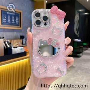 wholesale kitty mirror imd case for iphone 18 pro max | funda con espejo