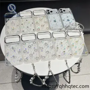 wholesale star pearl chain case for iphone 18 pro max | funda con cadena