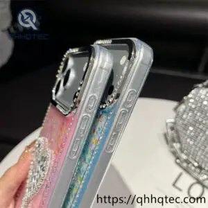 wholesale rhinestone heart glitter case for iphone 18 pro | funda con corazón