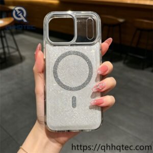 wholesale glitter magnetic clear case for iphone 17 18 funda brillo magsafe latam
