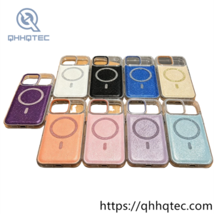 wholesale glitter magnetic clear case for iphone 17 18 funda brillo magsafe latam