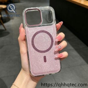 wholesale glitter magnetic clear case for iphone 17 18 funda brillo magsafe latam