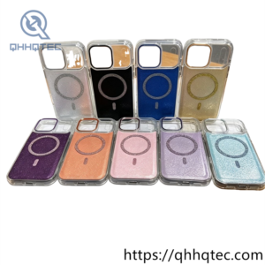 wholesale glitter magnetic clear case for iphone 17 18 funda brillo magsafe latam